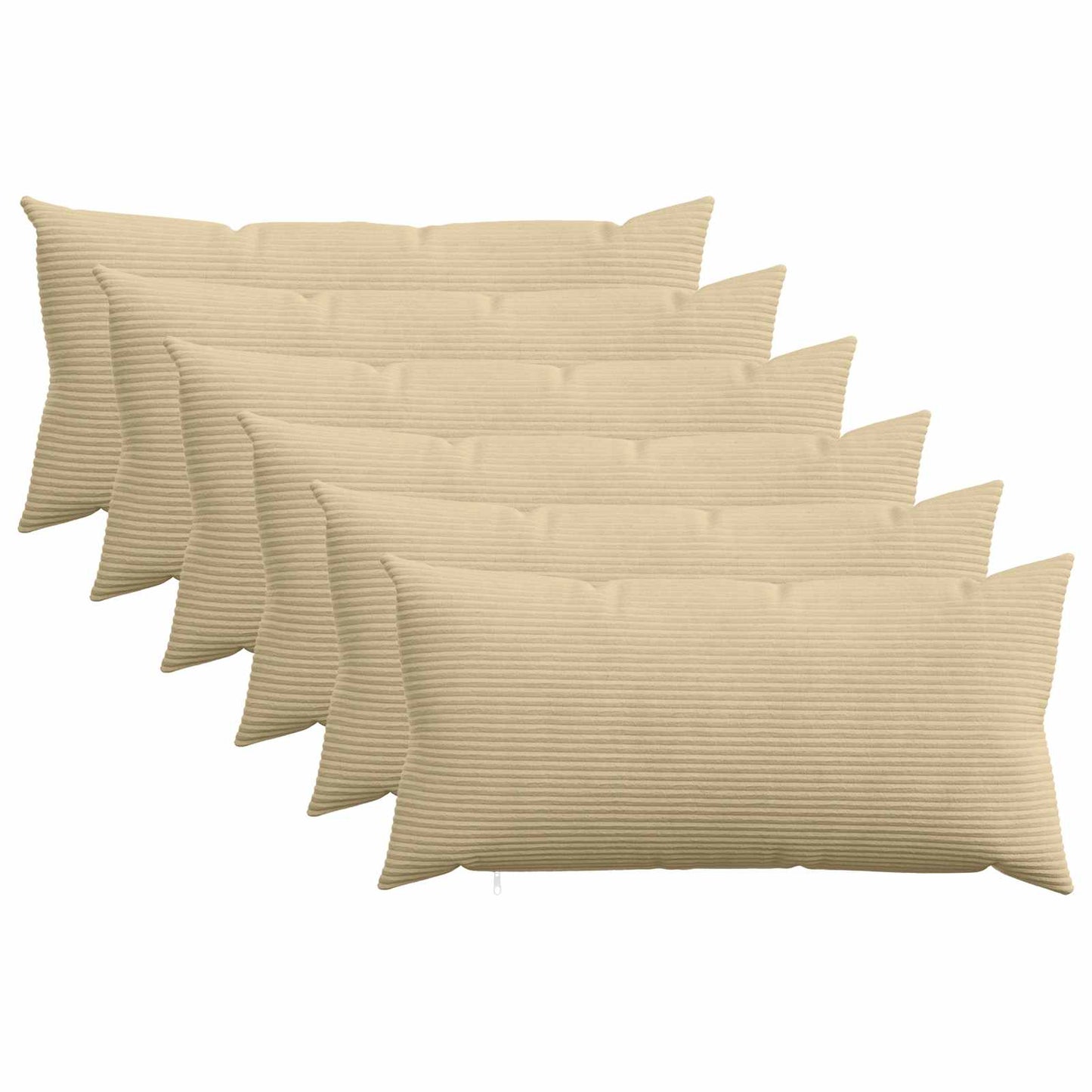 Pudebetræk 6 pcs HEERLEN Grøn Grå 40 x 70 cm cordfløjl
