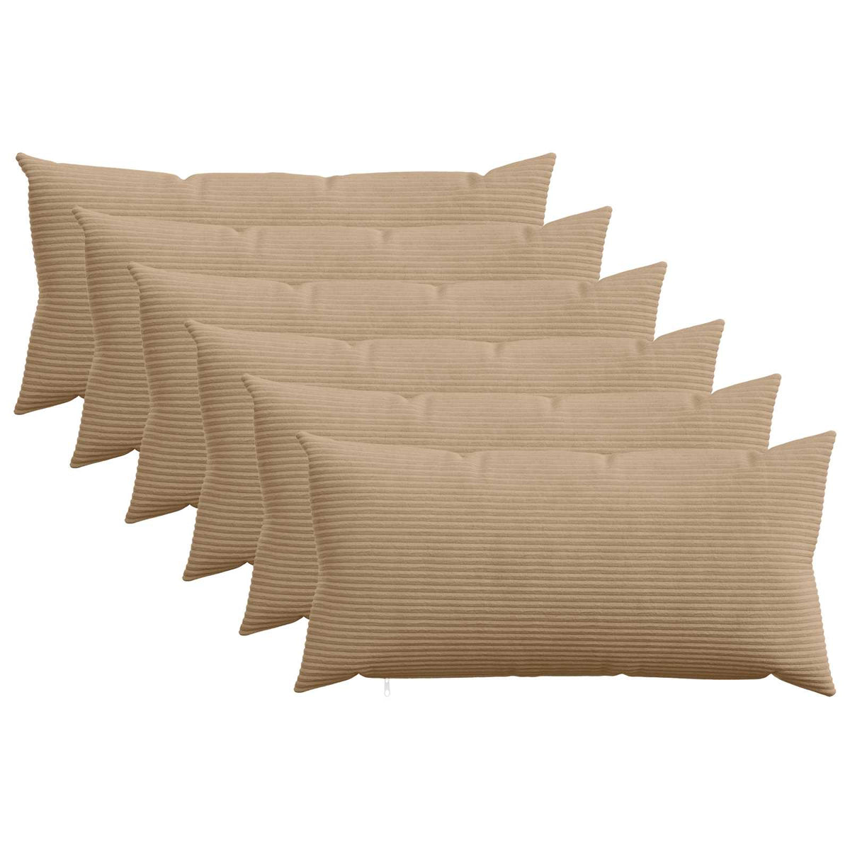 Pudebetræk 6 pcs HEERLEN Brun 40 x 70 cm cordfløjl