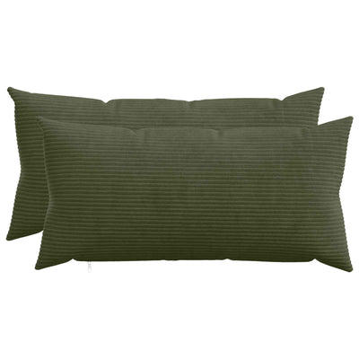 Pudebetræk 2 pcs HEERLEN Grøn 40 x 70 cm cordfløjl