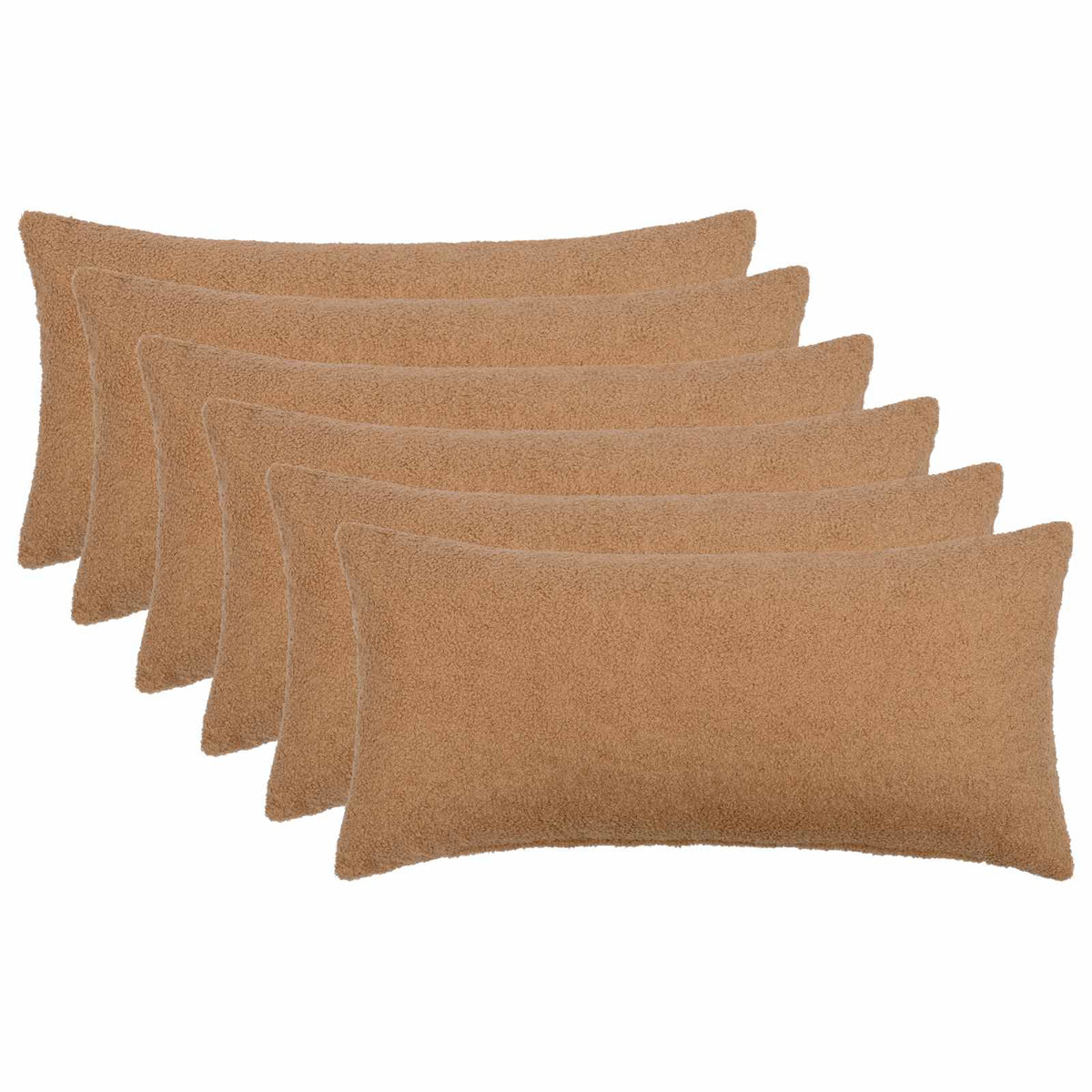 Pudebetræk 6 pcs HEERLEN Beige 40 x 70 cm Bouclé