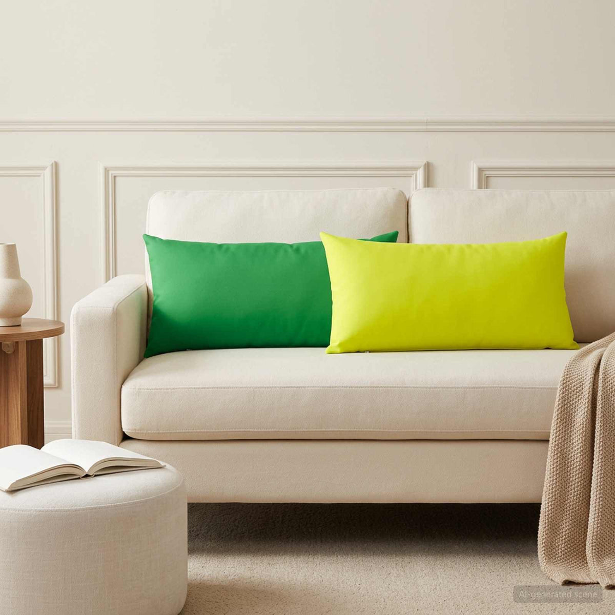 Pudebetræk 6 pcs HEERLEN Grøn 40 x 70 cm Polyester