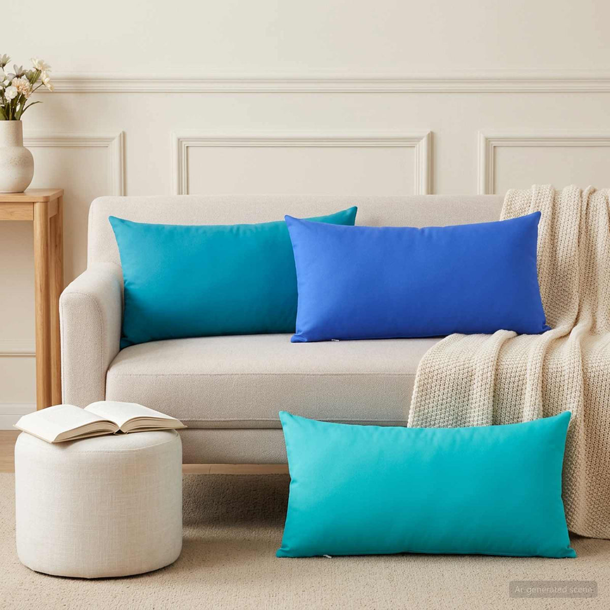 Pudebetræk 6 pcs HEERLEN Lyseblå 40 x 70 cm Polyester