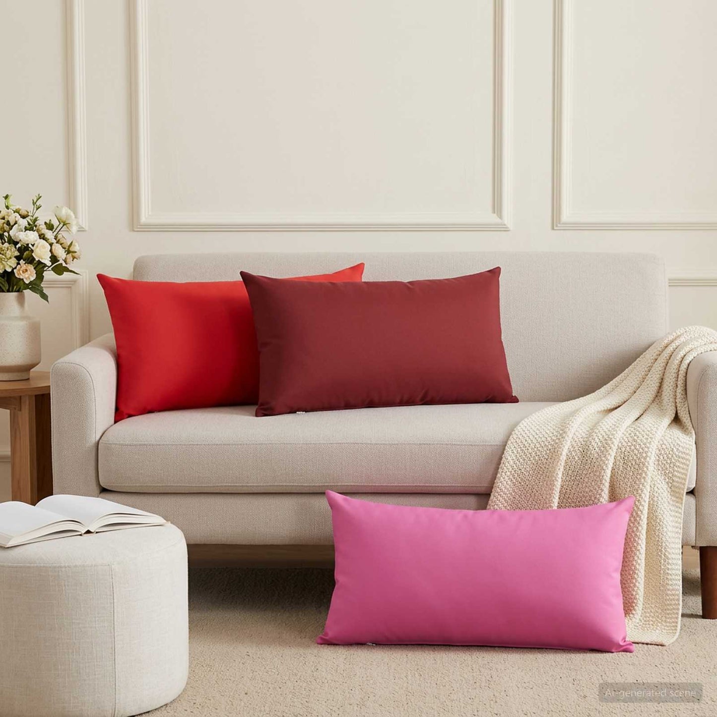 Pudebetræk 2 pcs HEERLEN Rød 40 x 70 cm Polyester