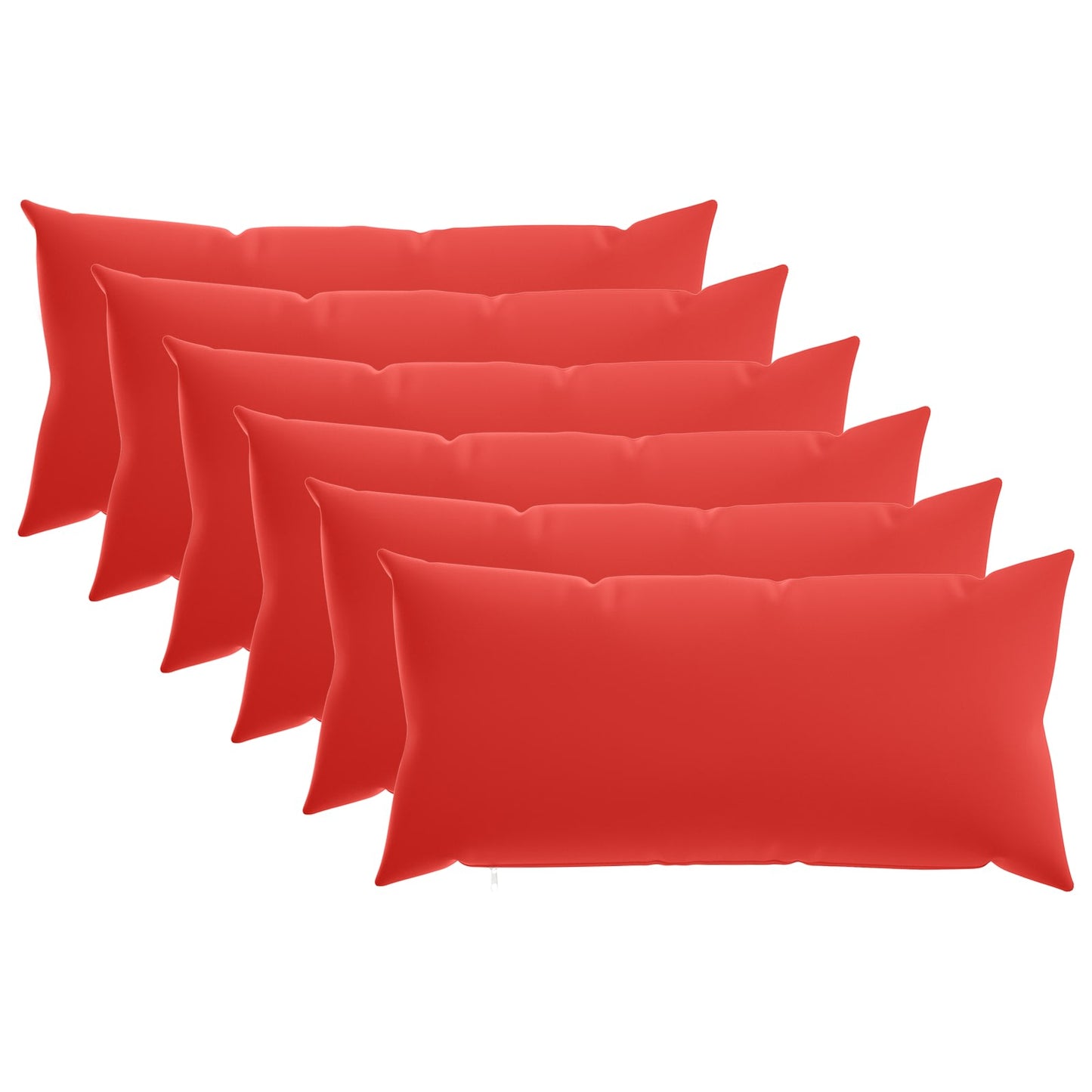 Pudebetræk 6 pcs HEERLEN Rød 40 x 70 cm Polyester