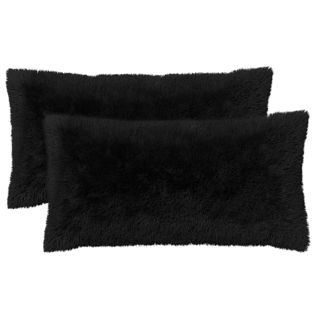 Pudebetræk 2 pcs HEERLEN Sort 40 x 70 cm PV Fleece