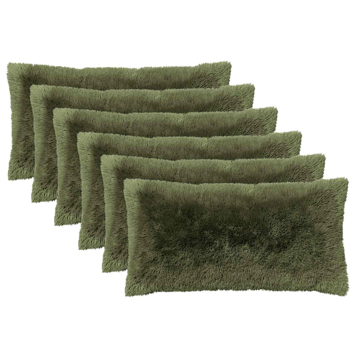 Pudebetræk 6 pcs HEERLEN Grøn 40 x 70 cm PV Fleece