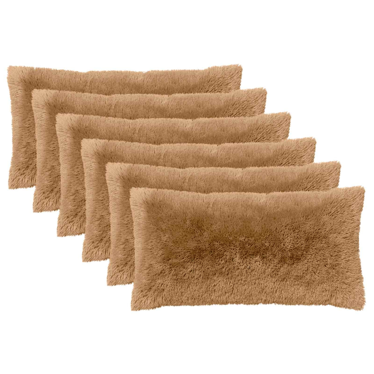 Pudebetræk 6 pcs HEERLEN Gråbrun 40 x 70 cm PV Fleece