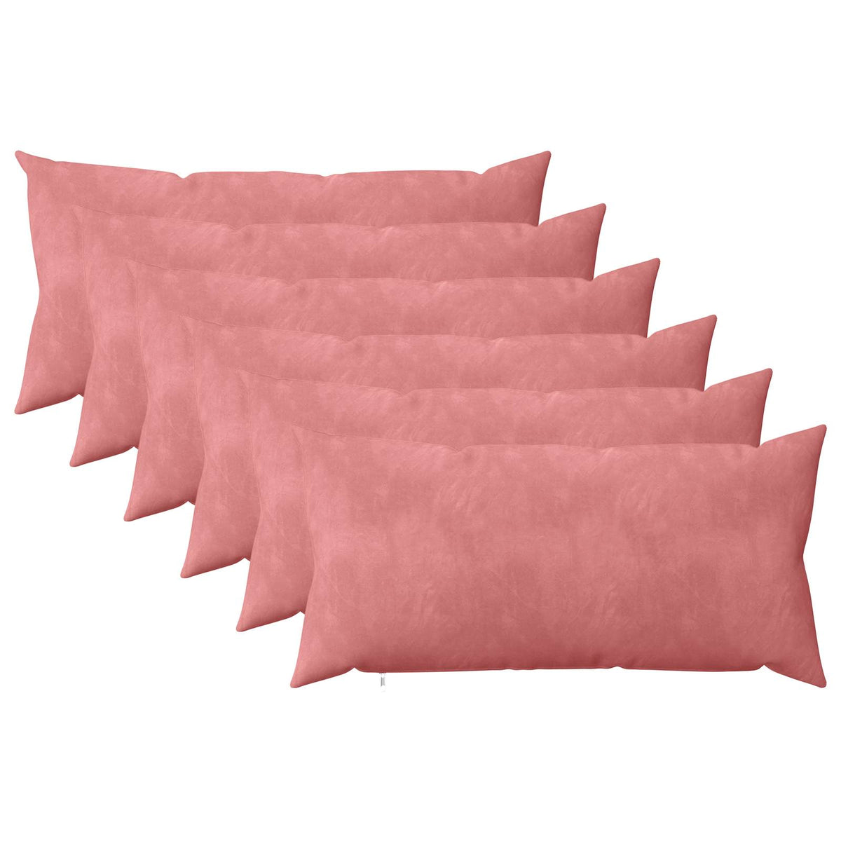 Pudebetræk 6 pcs HEERLEN Lyserød 40 x 80 cm Fløjl