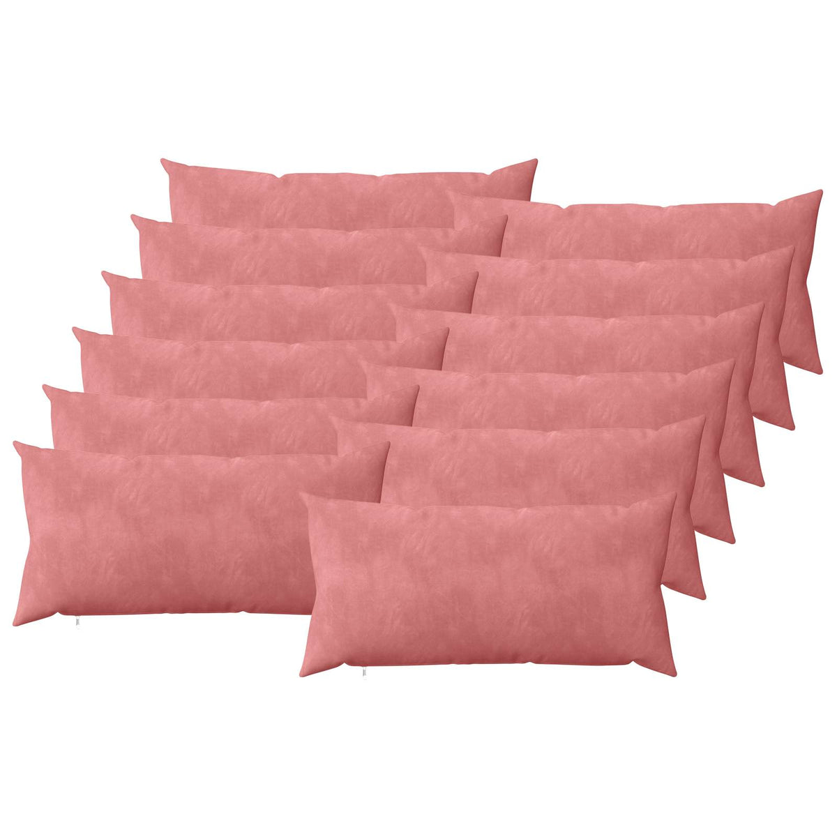 Pudebetræk 12 pcs HEERLEN Lyserød 40 x 80 cm Fløjl