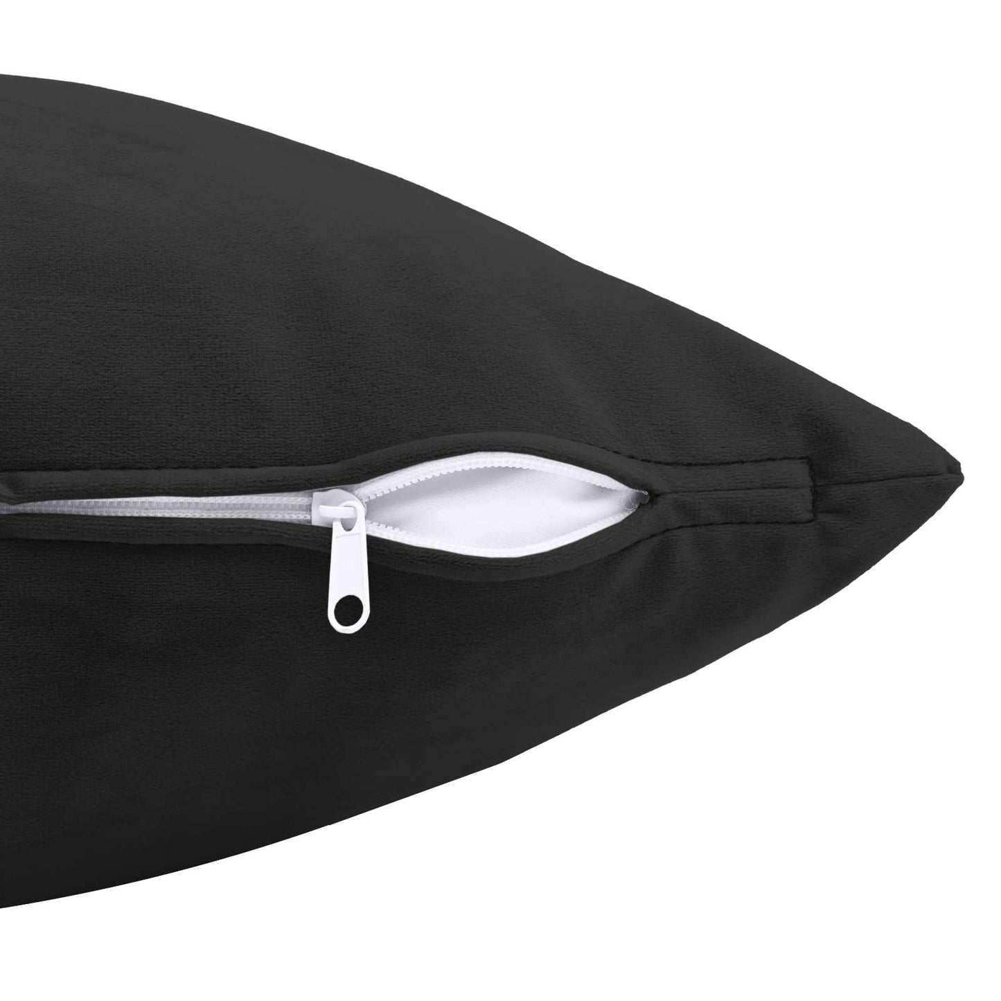 Pudebetræk 2 pcs HEERLEN Sort 40 x 80 cm Fløjl