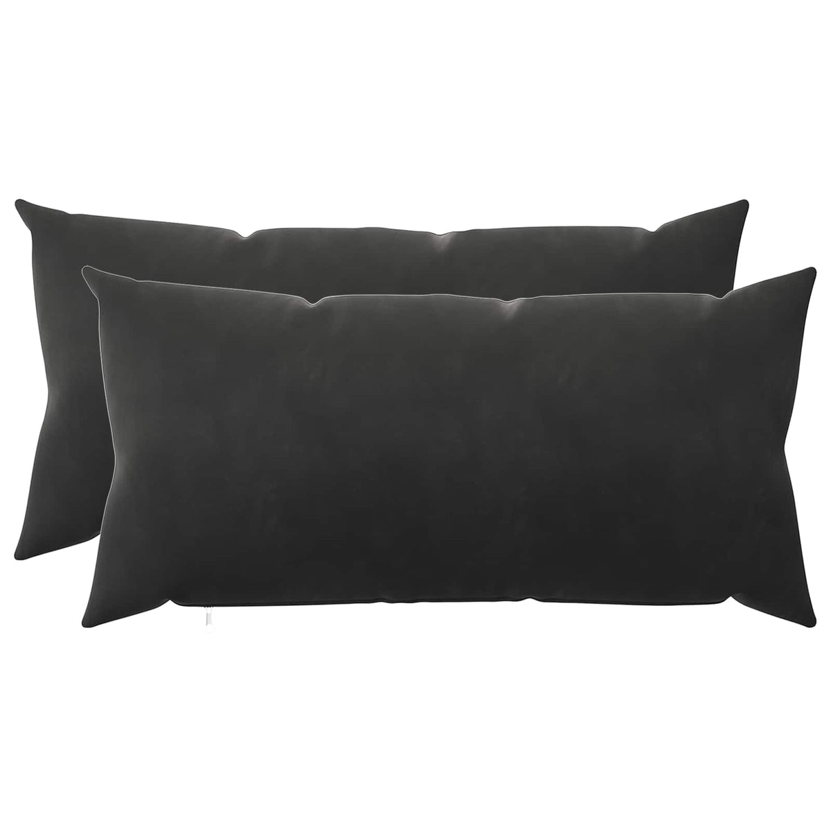 Pudebetræk 2 pcs HEERLEN Sort 40 x 80 cm Fløjl