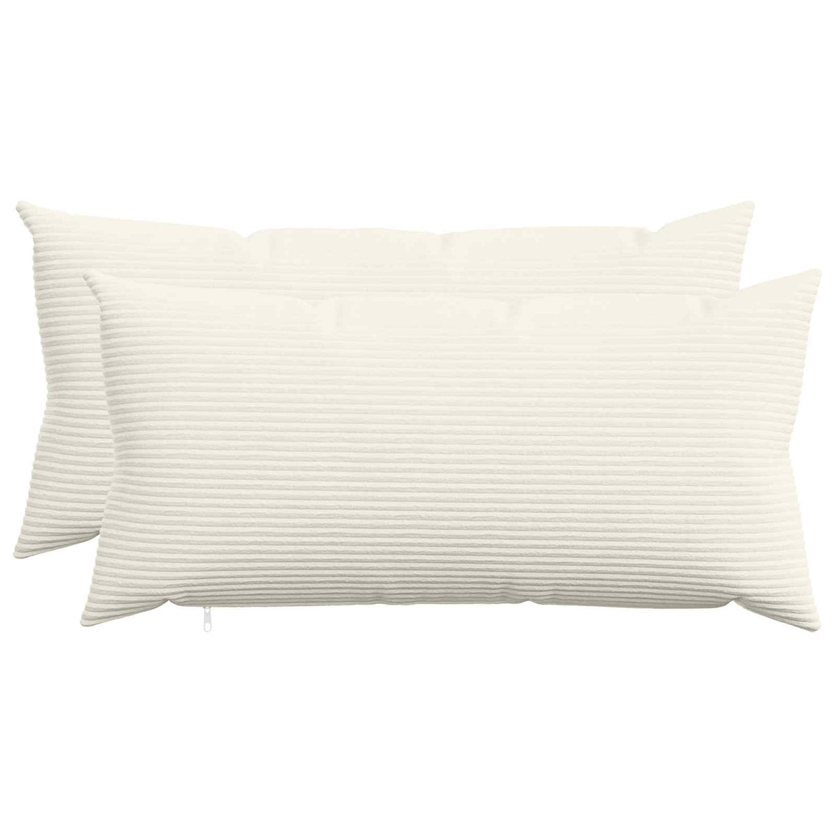 Pudebetræk 2 pcs HEERLEN Cremefarvet 40 x 80 cm cordfløjl