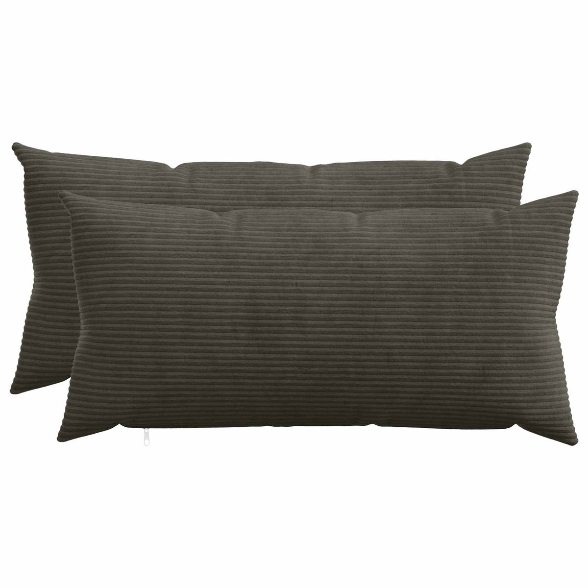 Pudebetræk 2 pcs HEERLEN Antracit 40 x 80 cm cordfløjl