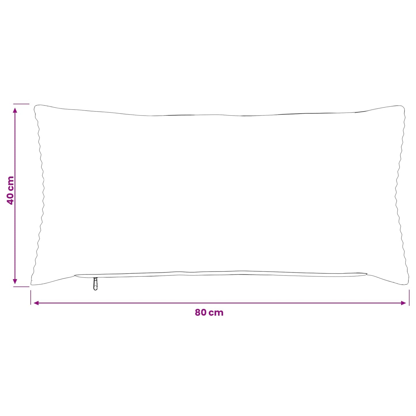 Pudebetræk 2 pcs HEERLEN Antracit 40 x 80 cm cordfløjl