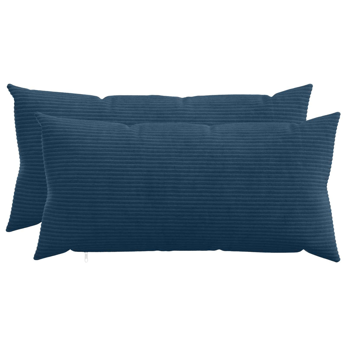 Pudebetræk 2 pcs HEERLEN Mørkeblå 40 x 80 cm cordfløjl