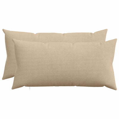 Pudebetræk 2 pcs HEERLEN Gråbrun 40 x 80 cm cordfløjl