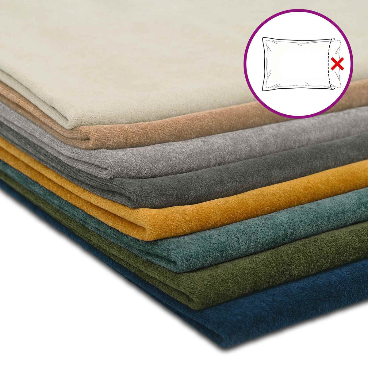 Pudebetræk 6 pcs HEERLEN Antracit 40 x 80 cm Mikrofiber Fleece
