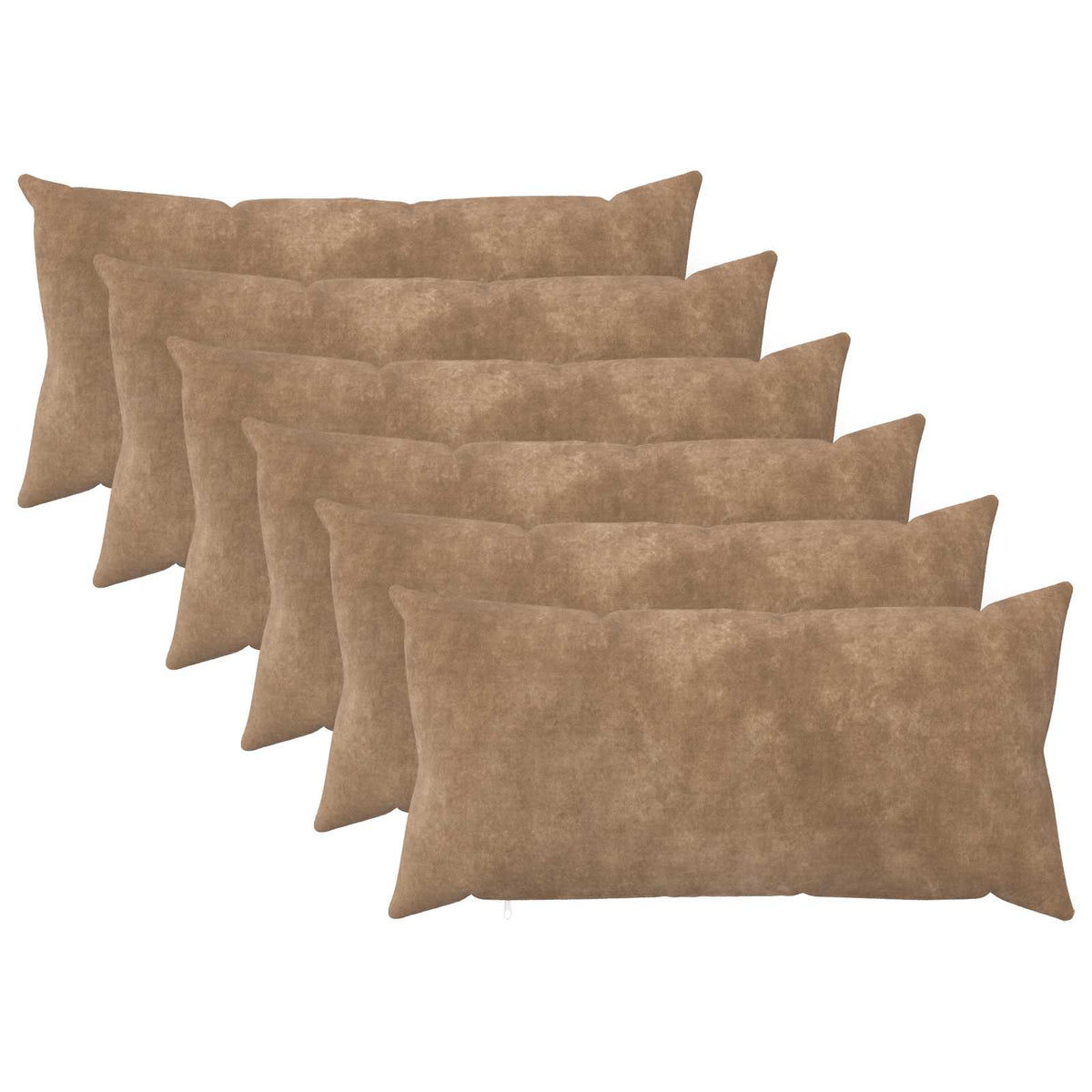 Pudebetræk 6 pcs HEERLEN Gråbrun 40 x 80 cm Mikrofiber Fleece