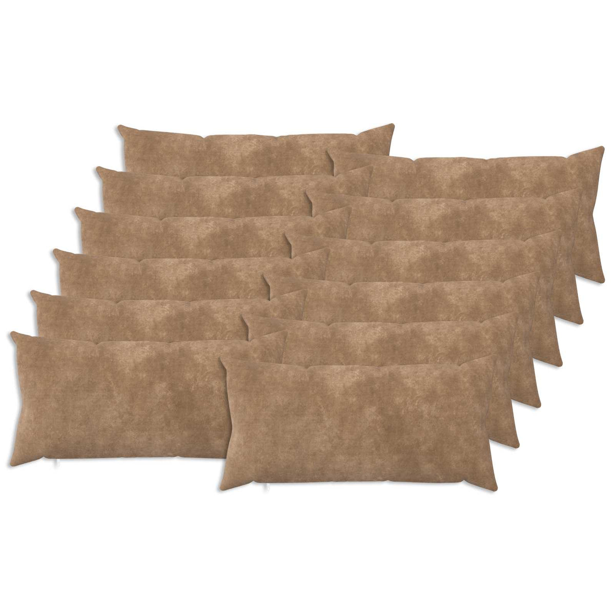 Pudebetræk 12 pcs HEERLEN Gråbrun 40 x 80 cm Mikrofiber Fleece