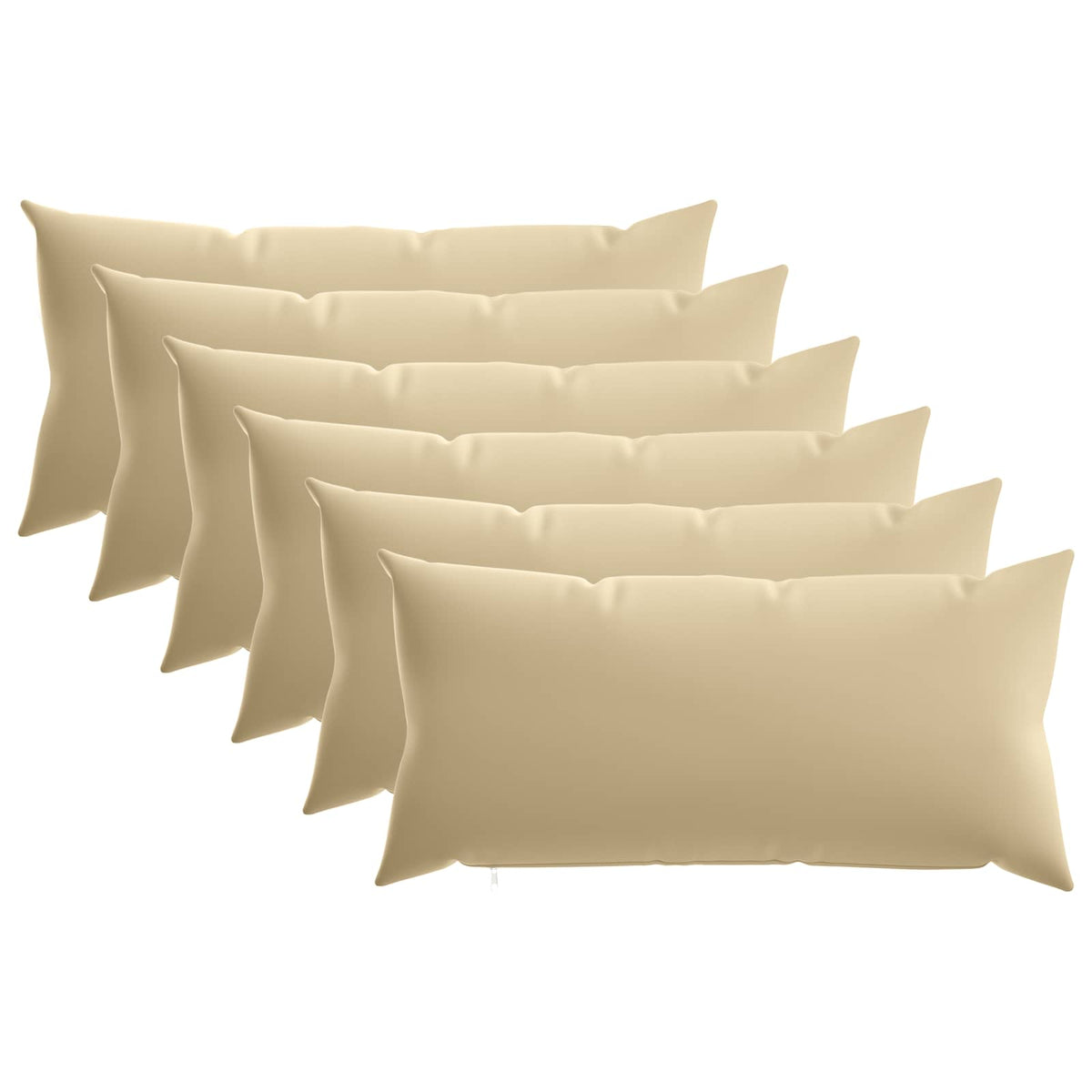Pudebetræk 6 pcs HEERLEN Beige 40 x 80 cm Polyester