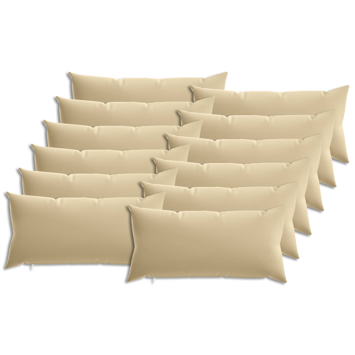 Pudebetræk 12 pcs HEERLEN Beige 40 x 80 cm Polyester