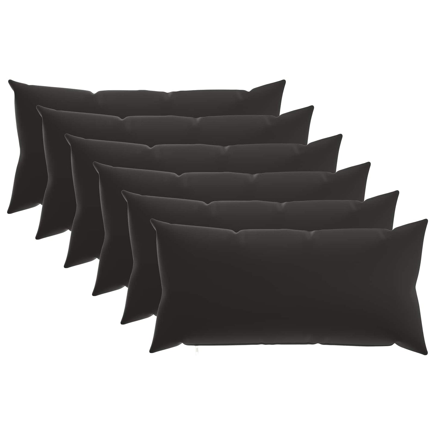 Pudebetræk 6 pcs HEERLEN Sort 40 x 80 cm Polyester