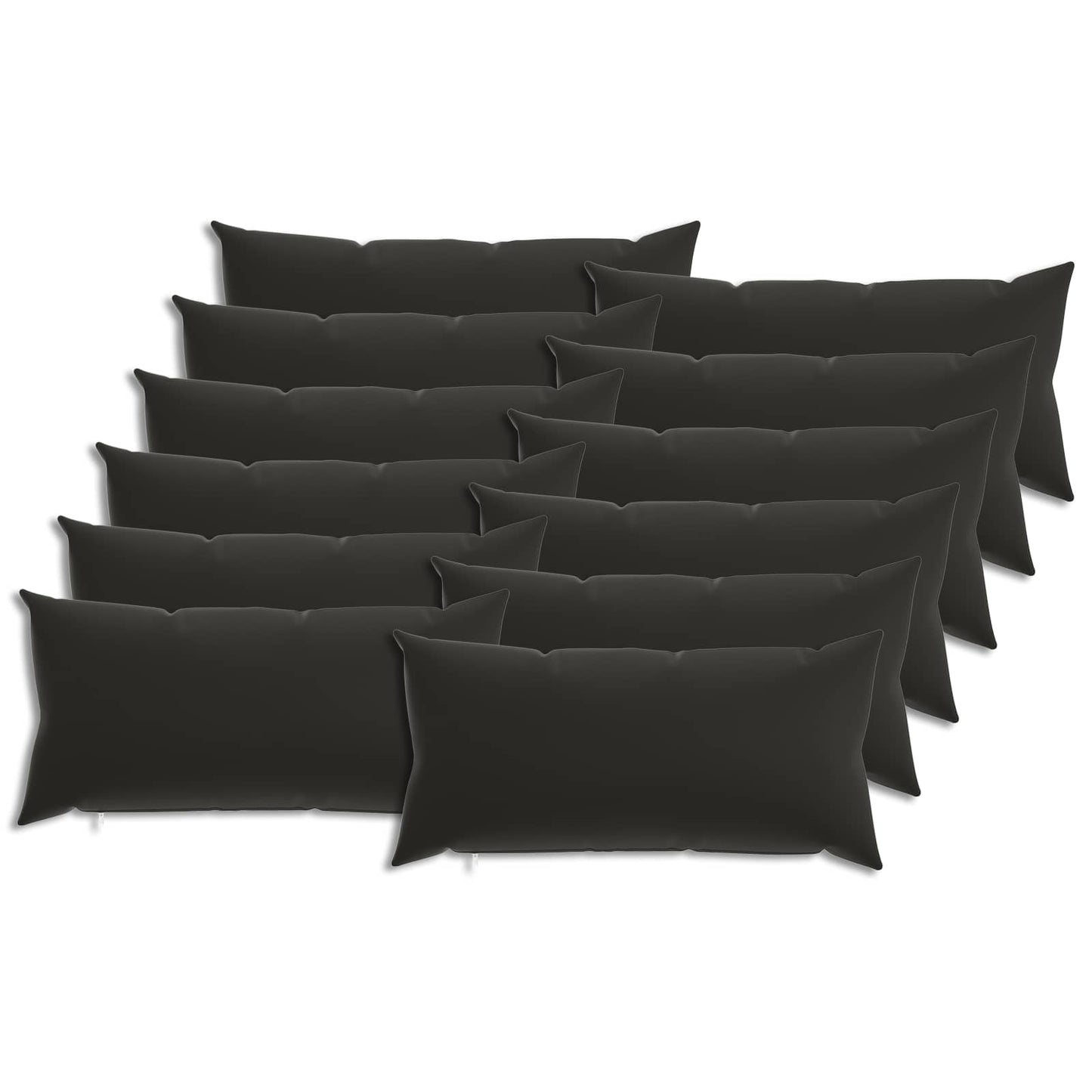Pudebetræk 12 pcs HEERLEN Sort 40 x 80 cm Polyester