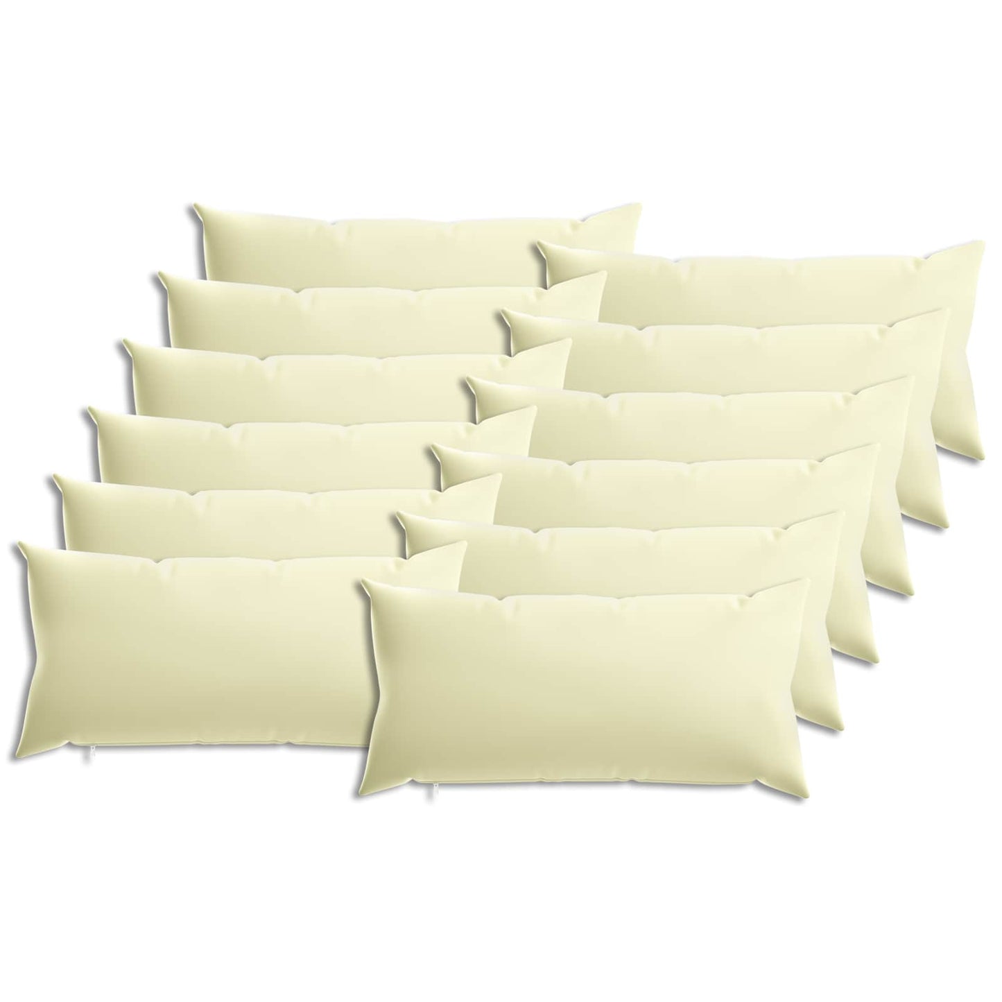 Pudebetræk 12 pcs HEERLEN Cremefarvet 40 x 80 cm Polyester