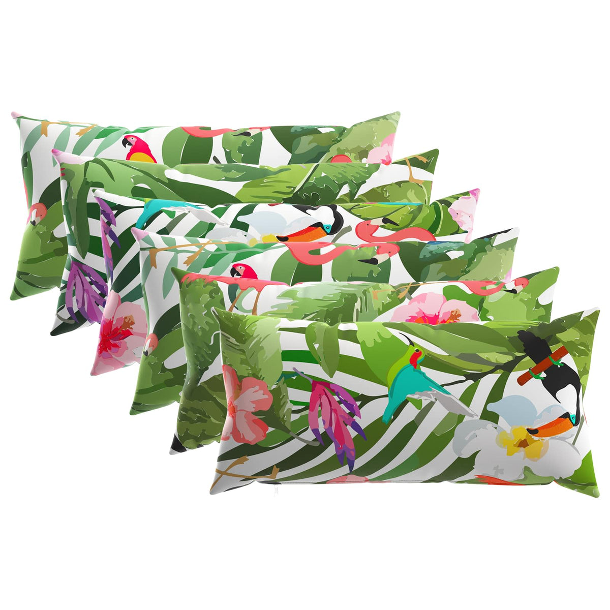 Pudebetræk 6 pcs HEERLEN Flerfarvet 40 x 80 cm Polyester