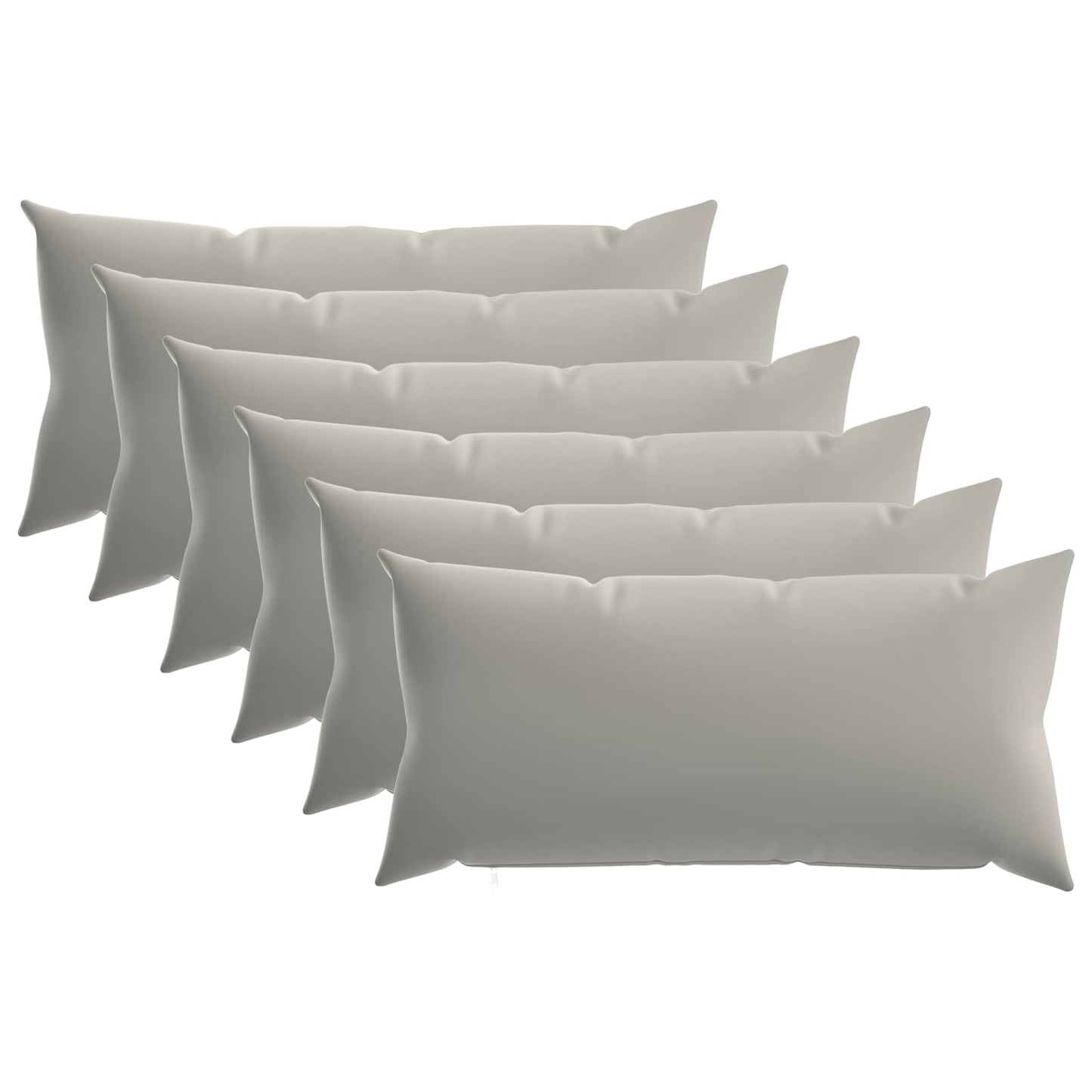Pudebetræk 6 pcs HEERLEN Grå 40 x 80 cm Polyester