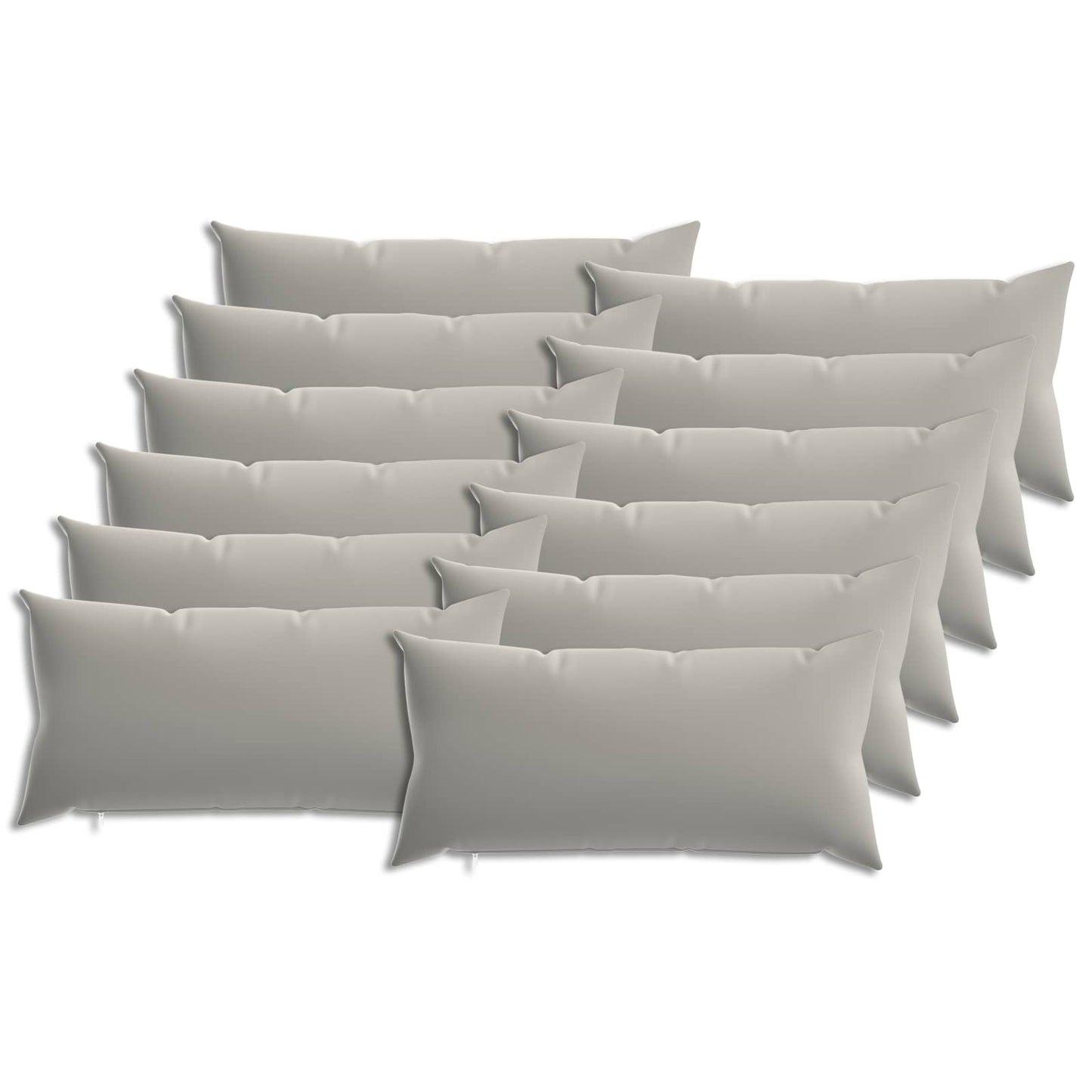 Pudebetræk 12 pcs HEERLEN Grå 40 x 80 cm Polyester