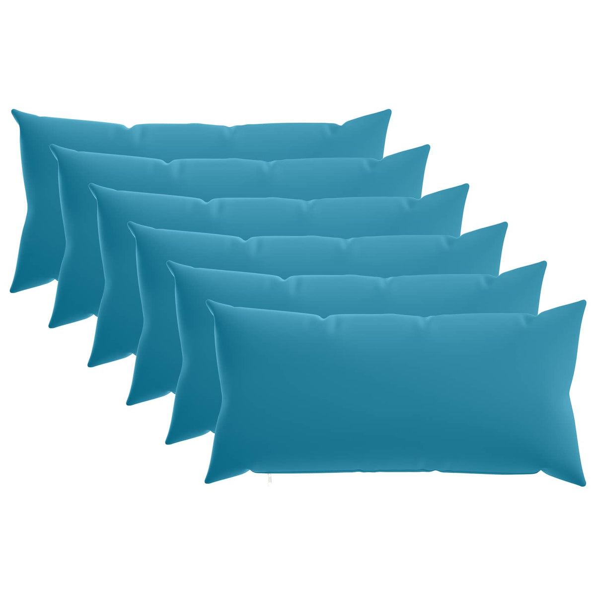 Pudebetræk 6 pcs HEERLEN Lyseblå 40 x 80 cm Polyester