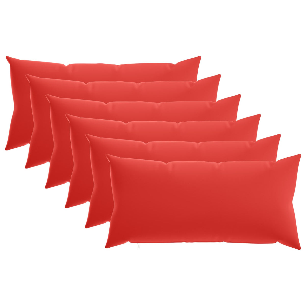 Pudebetræk 6 pcs HEERLEN Rød 40 x 80 cm Polyester