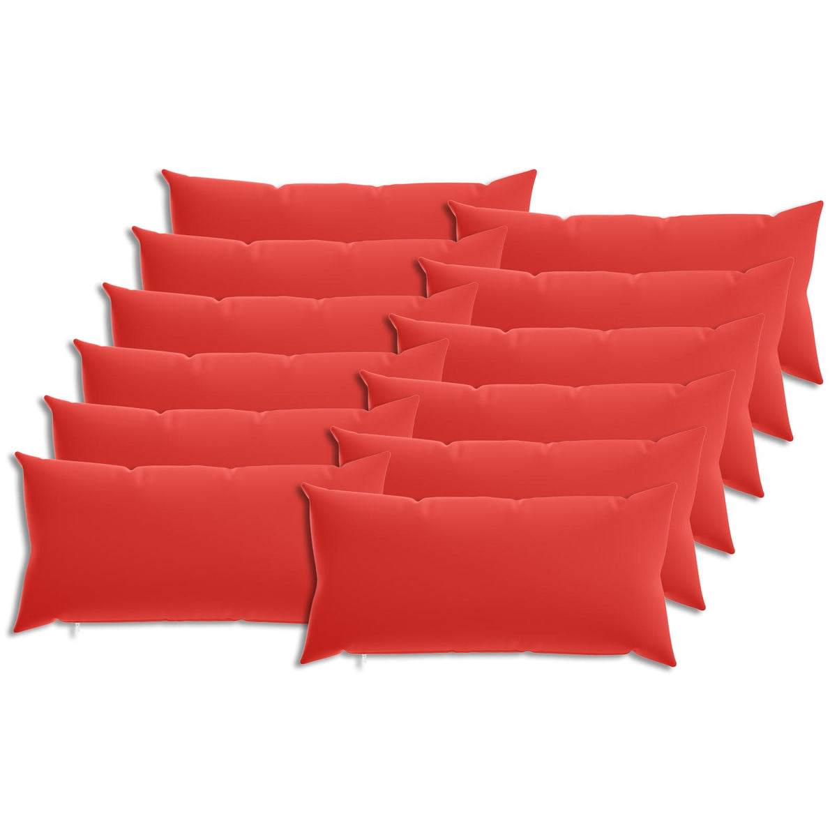 Pudebetræk 12 pcs HEERLEN Rød 40 x 80 cm Polyester