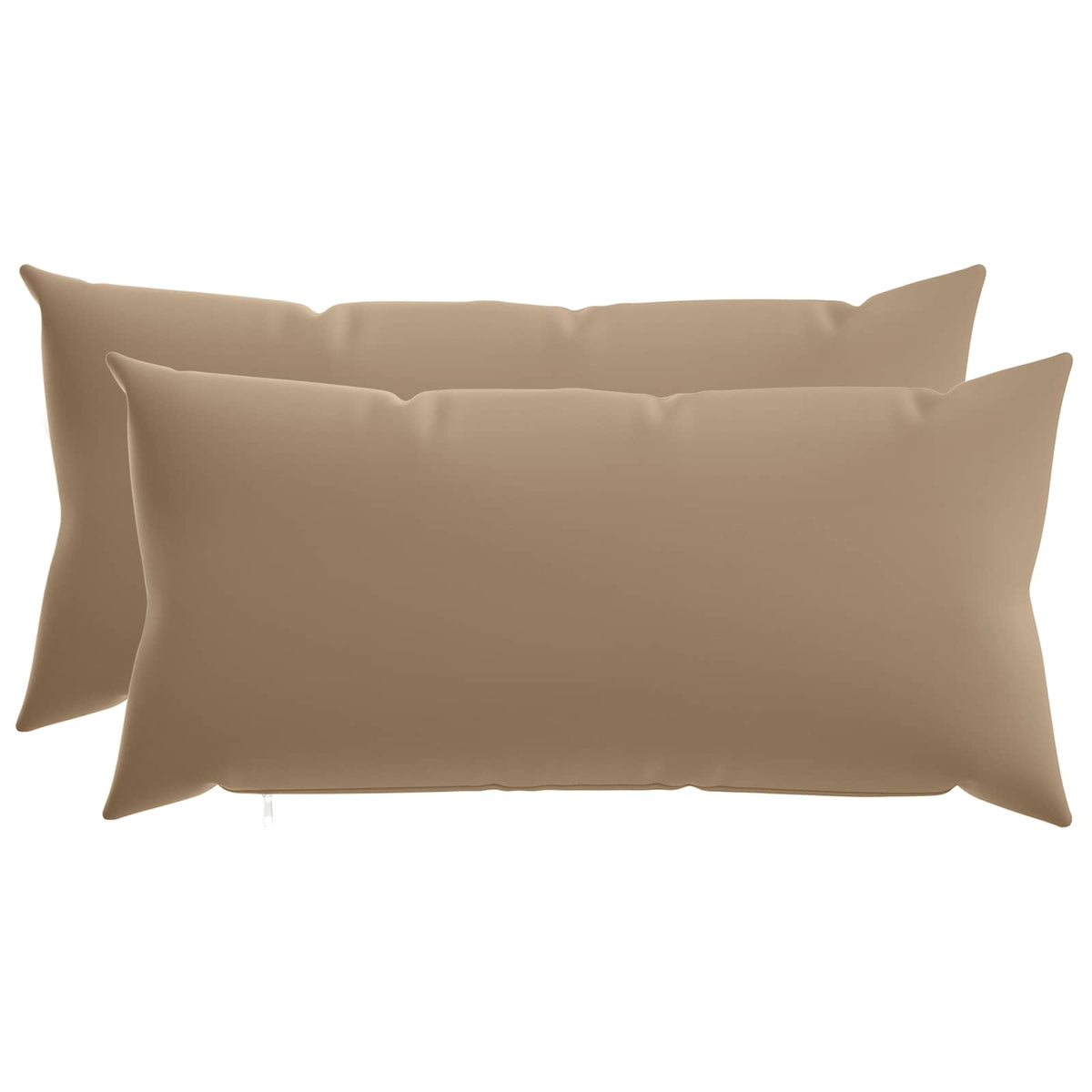 Pudebetræk 2 stk. HEERLEN Gråbrun 40 x 80 cm Polyester