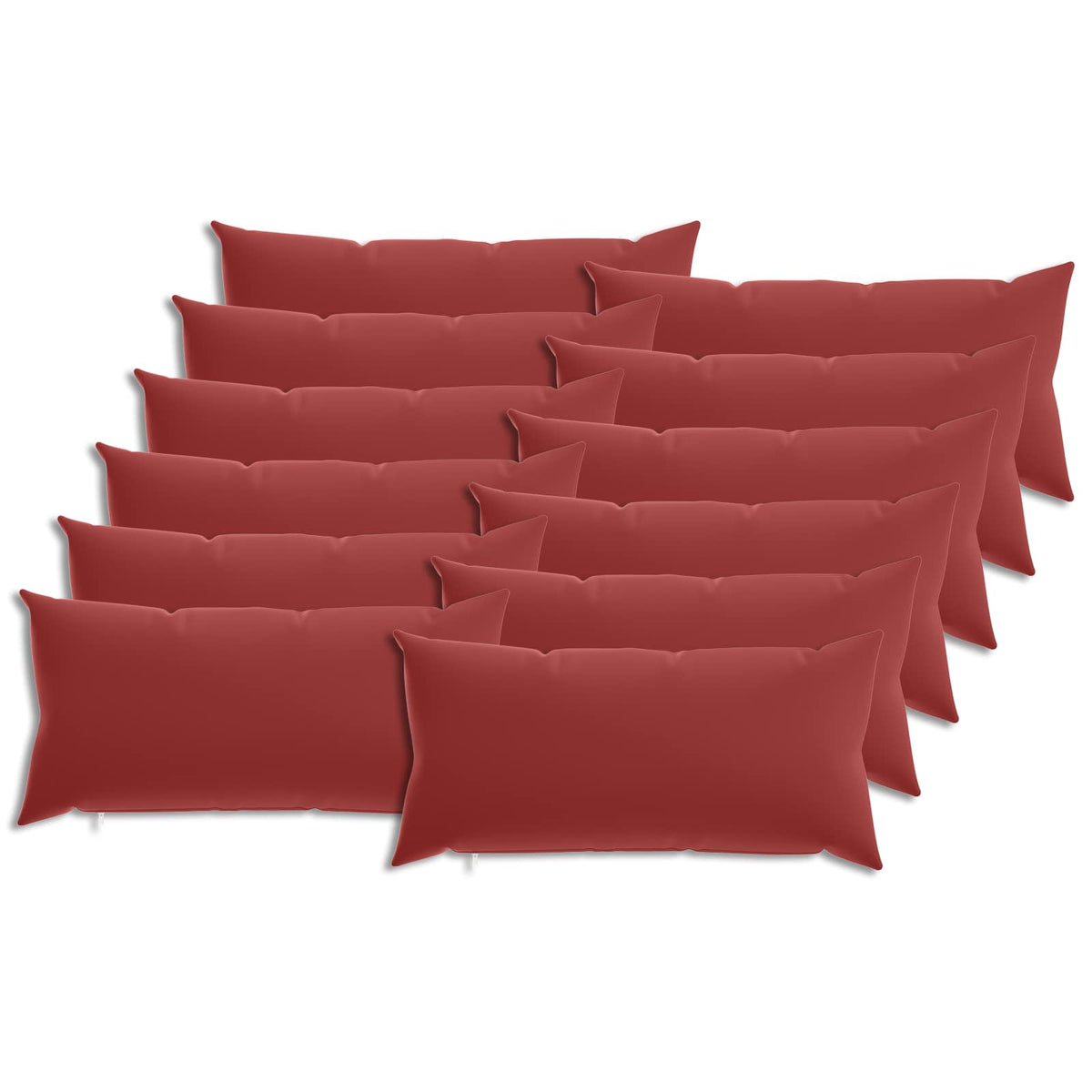 Pudebetræk 12 pcs HEERLEN Vinrød 40 x 80 cm Polyester