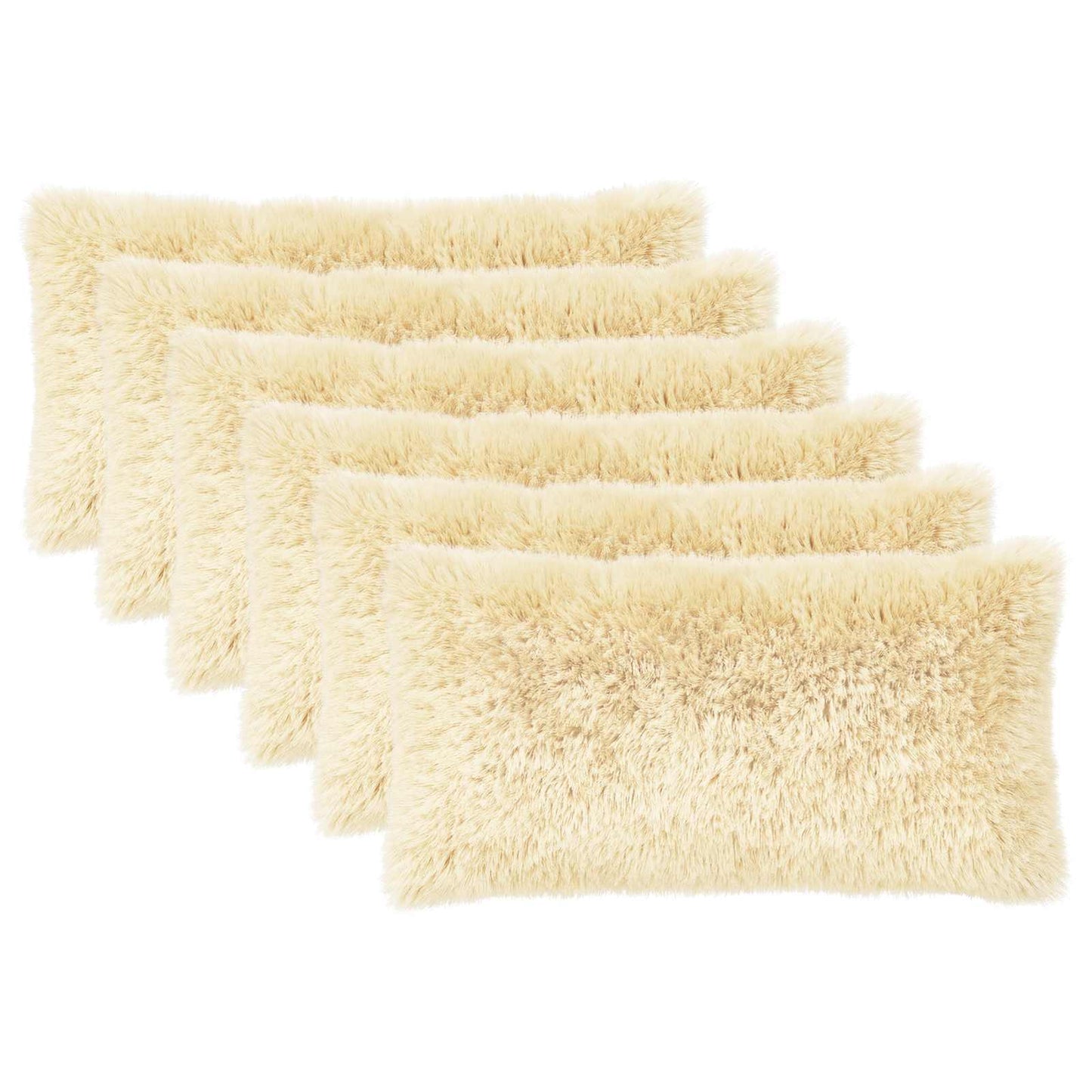 Pudebetræk 6 pcs HEERLEN Cremefarvet 40 x 80 cm PV Fleece