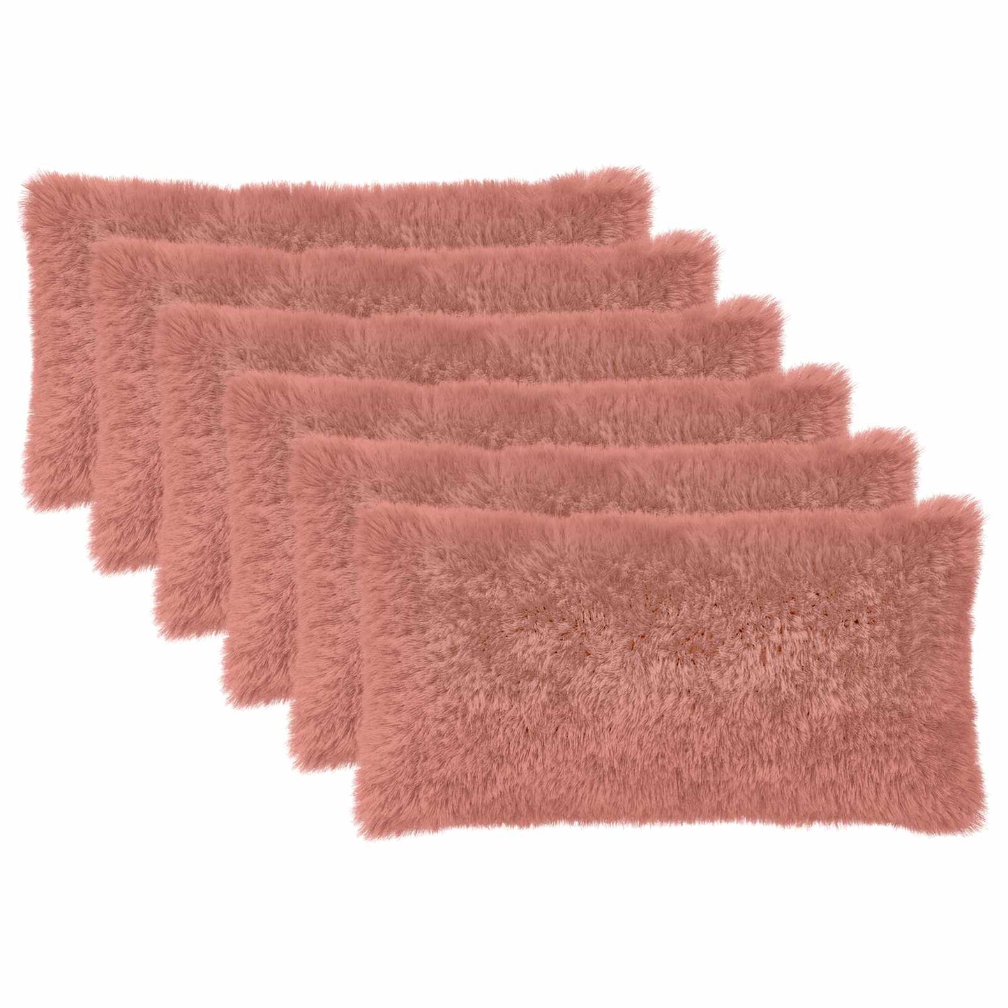 Pudebetræk 6 pcs HEERLEN Lyserød 40 x 80 cm PV Fleece