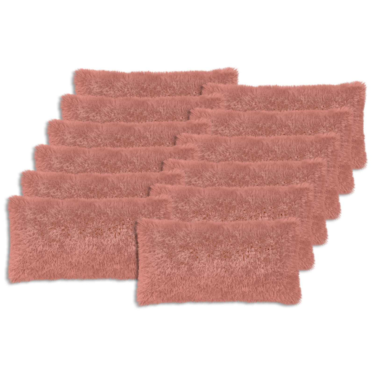 Pudebetræk 12 pcs HEERLEN Lyserød 40 x 80 cm PV Fleece