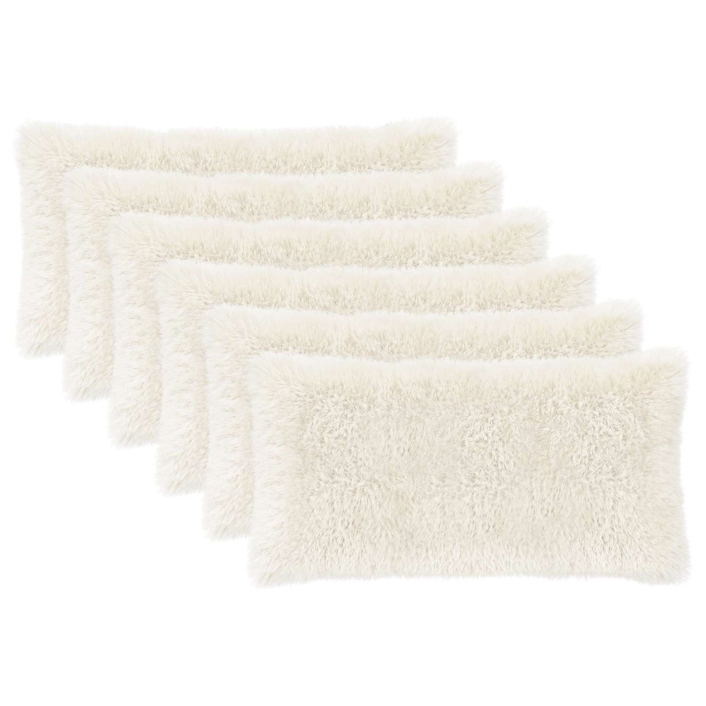 Pudebetræk 6 pcs HEERLEN Hvid 40 x 80 cm PV Fleece