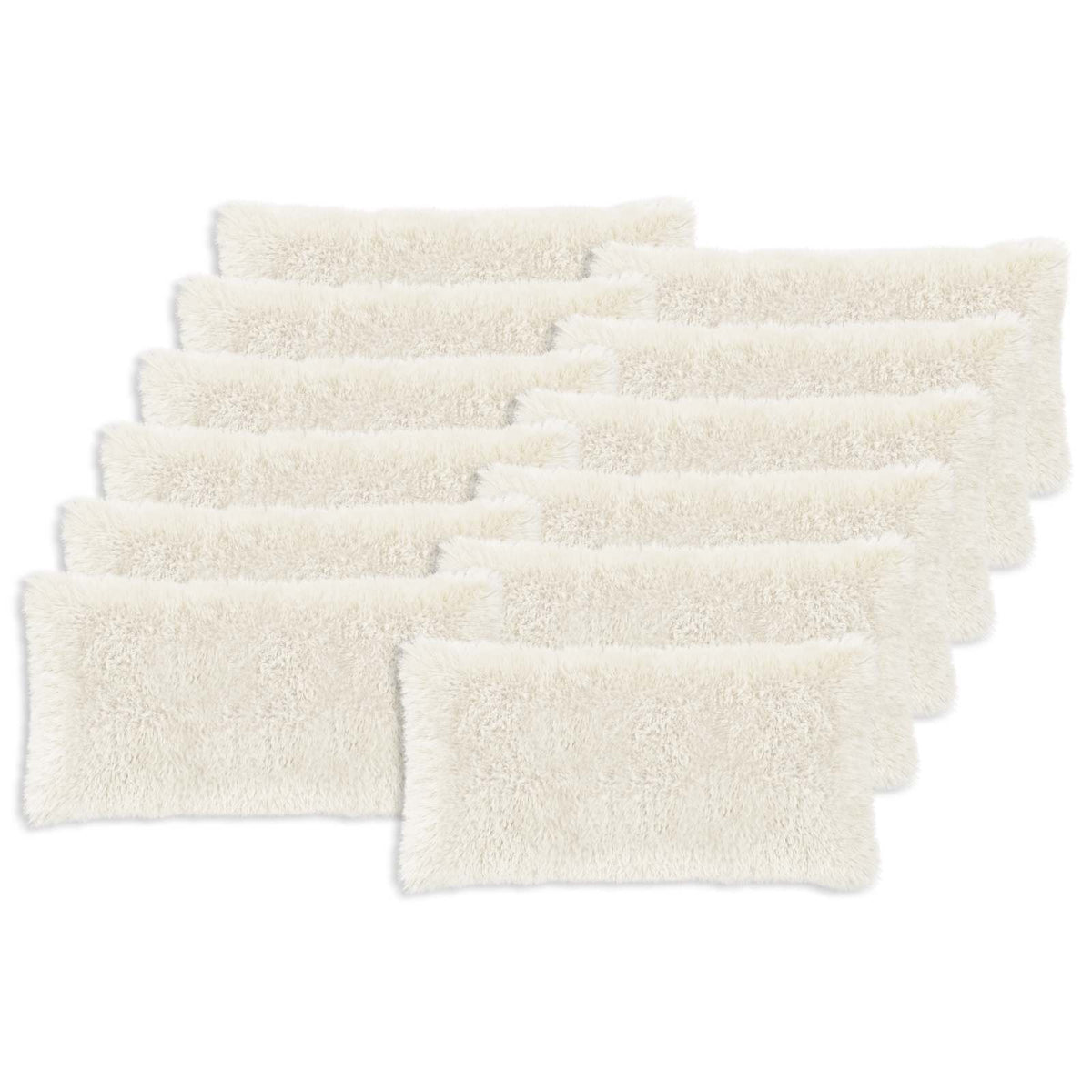 Pudebetræk 12 pcs HEERLEN Hvid 40 x 80 cm PV Fleece
