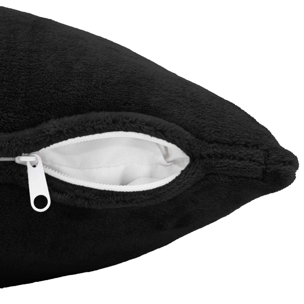 Pudebetræk 6 pcs HEERLEN Sort 40 x 80 cm Flannel