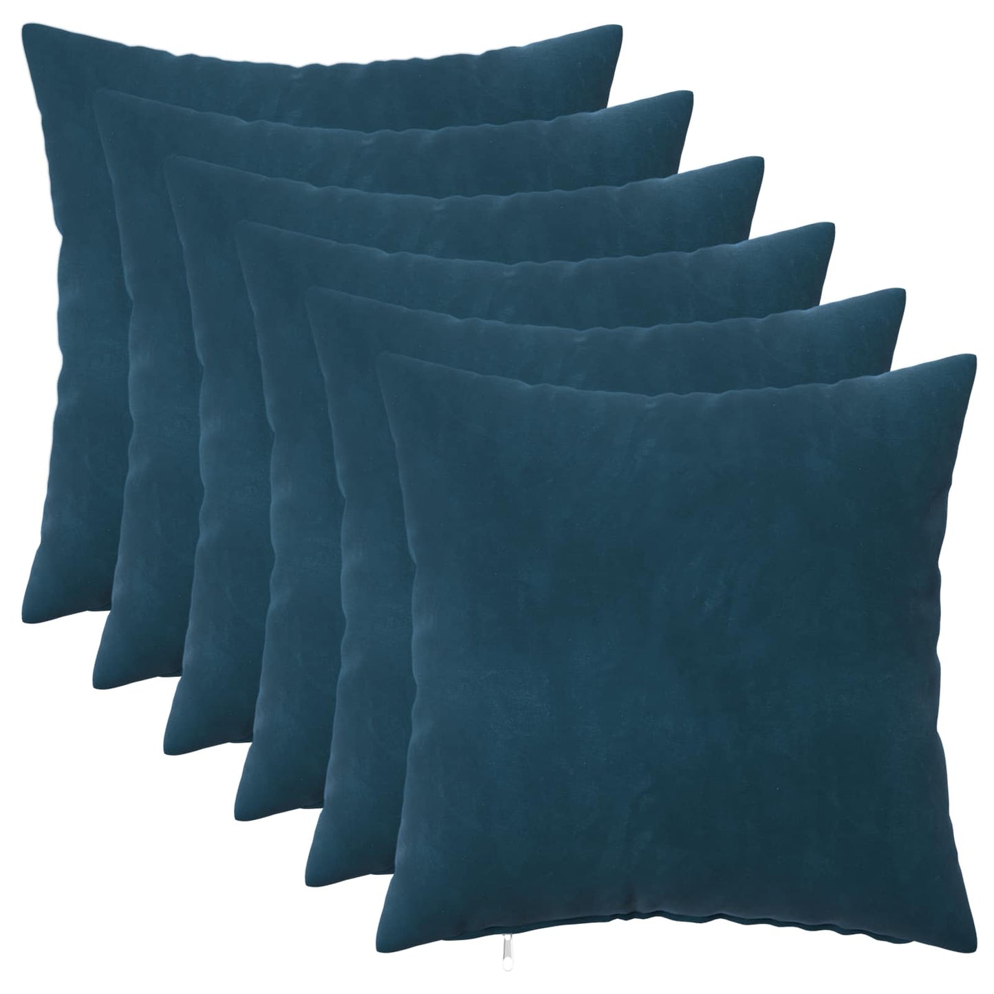 Pudebetræk 6 pcs HEERLEN Blå 45 x 45 cm Fløjl