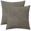 Pudebetræk 2 pcs HEERLEN Lysegrå 45 x 45 cm Fløjl