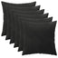 Pudebetræk 6 pcs HEERLEN Sort 45 x 45 cm Fløjl