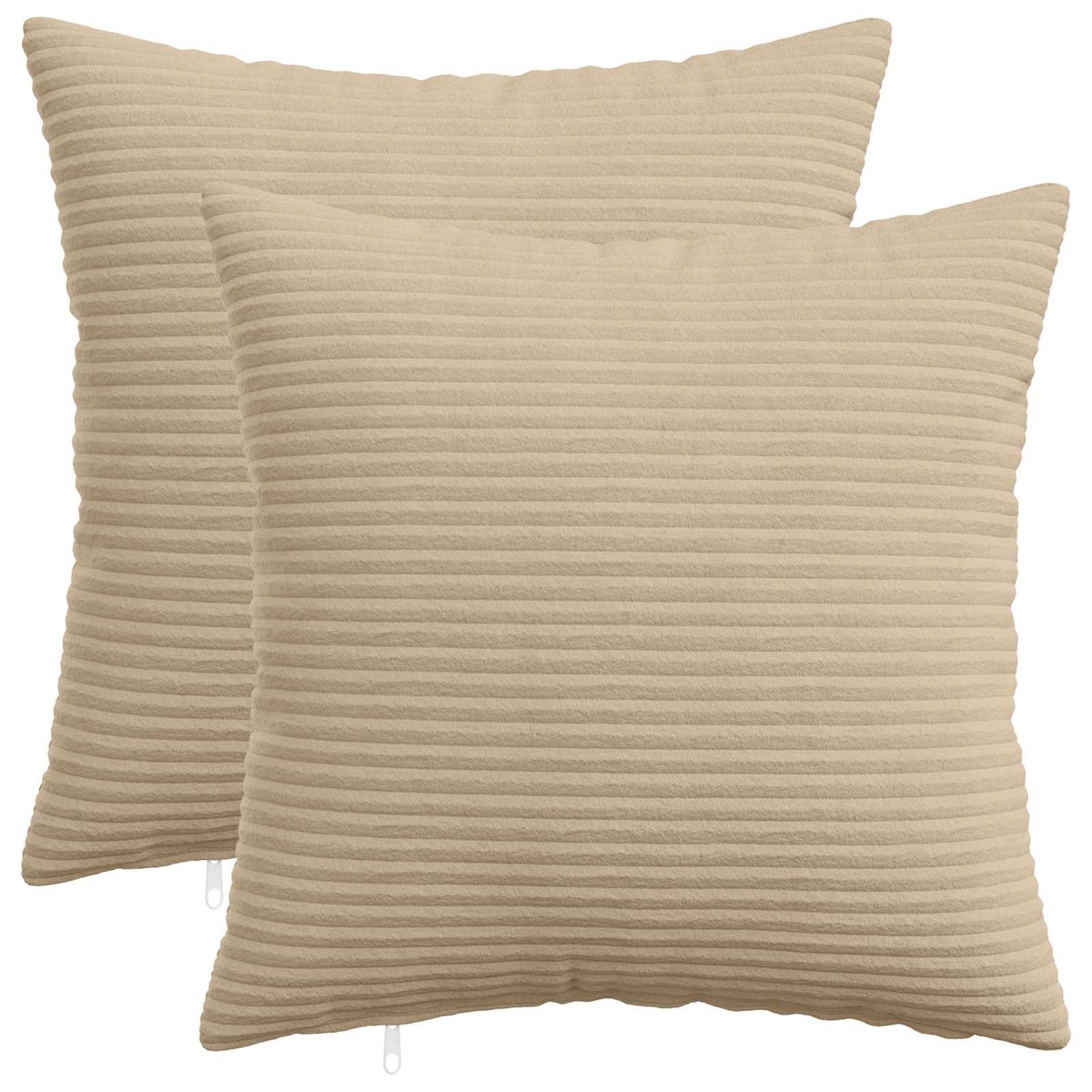 Pudebetræk 2 pcs HEERLEN Gråbrun 45 x 45 cm cordfløjl