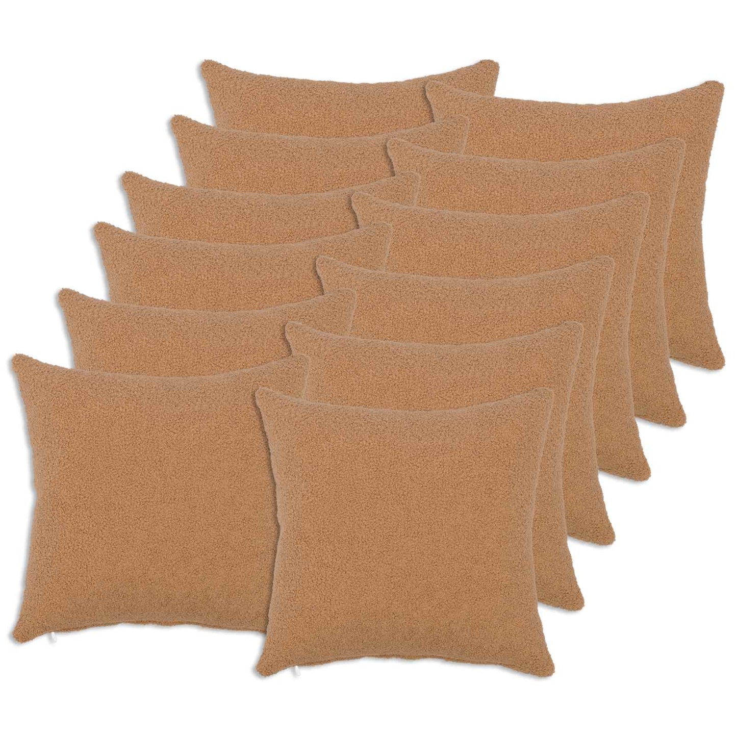 Pudebetræk 12 pcs HEERLEN Beige 45 x 45 cm Bouclé