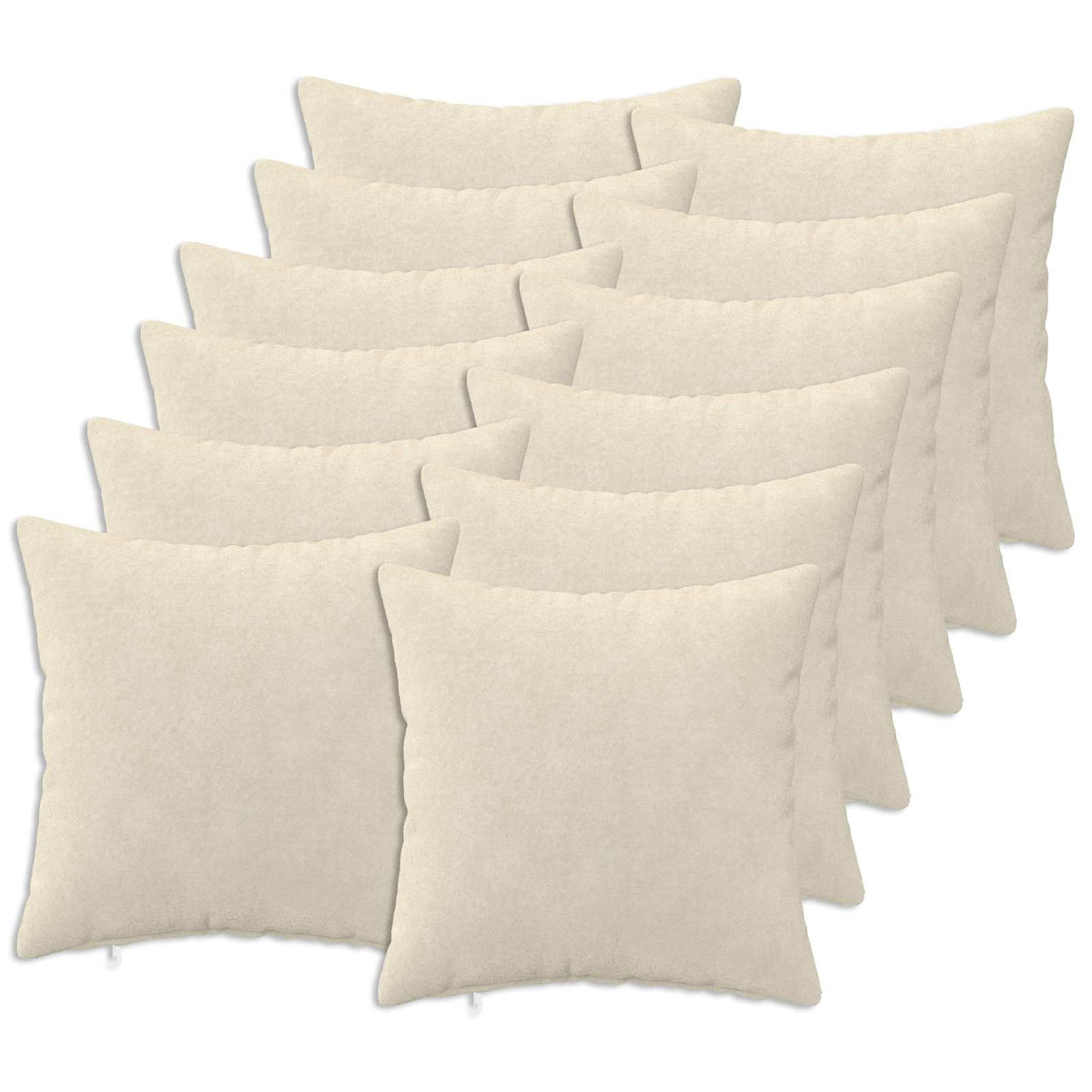 Pudebetræk 12 pcs HEERLEN Cremefarvet 45 x 45 cm