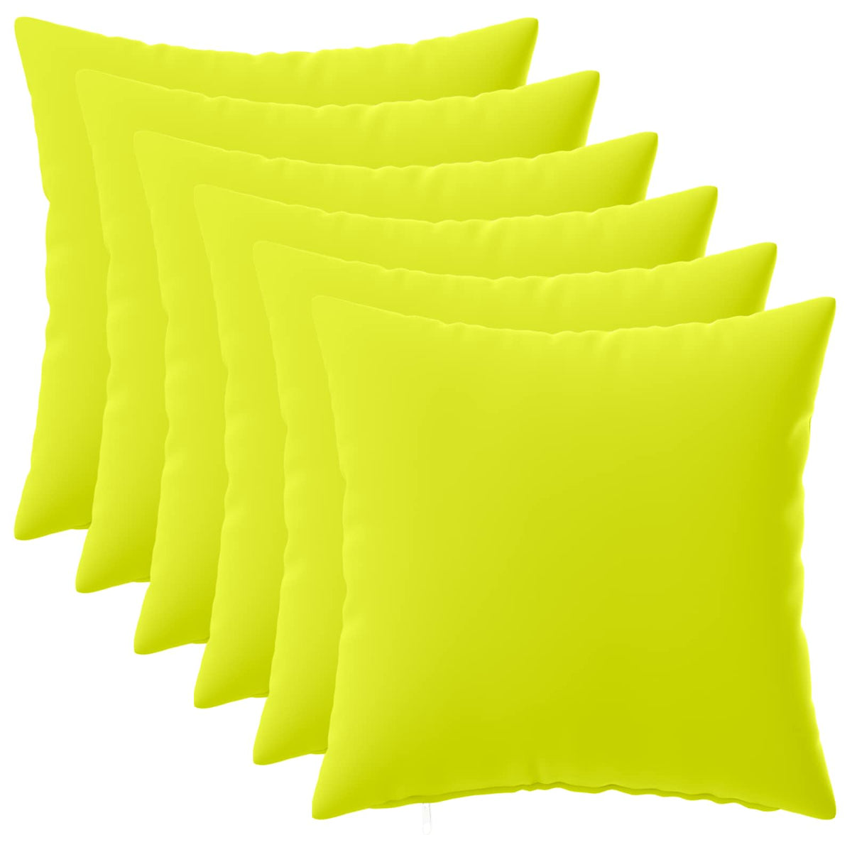 Pudebetræk 6 pcs HEERLEN Lys grøn 45 x 45 cm Polyester