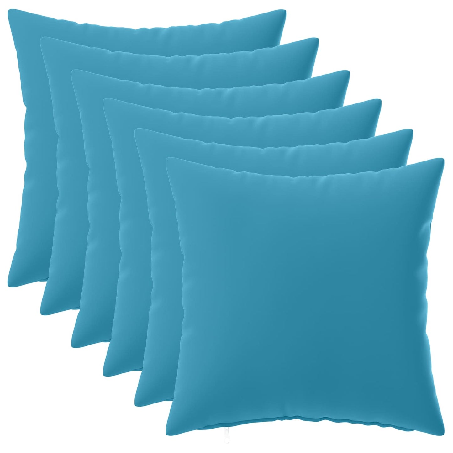 Pudebetræk 6 pcs HEERLEN Lyseblå 45 x 45 cm Polyester